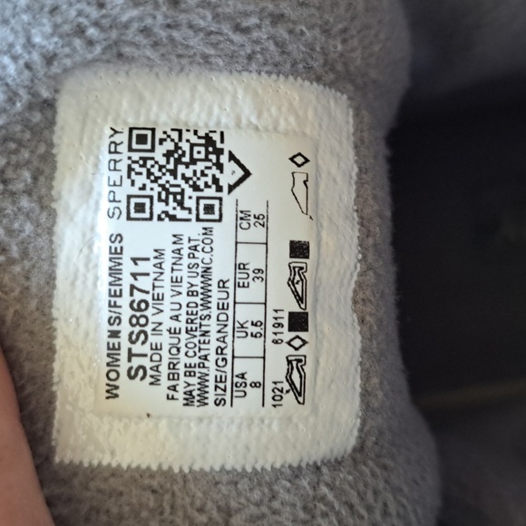 Sperry Saltwater Nylon Duck Boots Gray Quilted Water Resistant Snow Rain - Picture 8 of 11